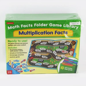 Lakeshore Math facts Folder Game Library Multiplication Facts - NEW - Picture 1 of 4