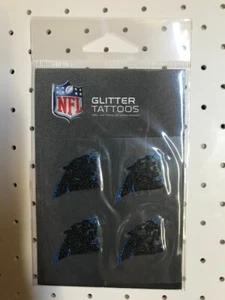Carolina Panthers 4561 - 4 Glitter Tattoos - Picture 1 of 1