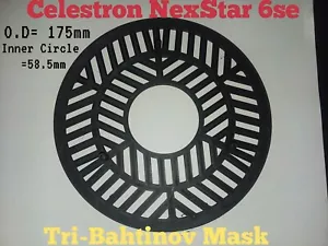 Celestron NexStar 6SE Tri-Bahtinov Focus Mask - Picture 1 of 5