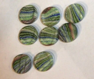 9 oryginalnych kolczyków Gablonzer 13mm wielokolorowe szkło z lat 50. - Zdjęcie 1 z 6