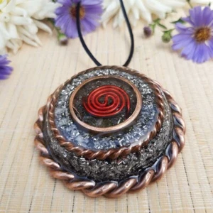 Most Powerful Orgone Pendant - With 2 Tensor Ring -Range 5,000km -EMF protection - Photo 1 sur 3