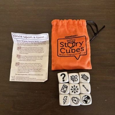 Rory's Story Cubes Imagination Game Set of 9 Picture Dice Gamewright Complete - Image 1 of 4