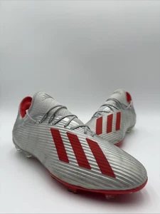Adidas X 19.2 FG Silver Hi Res Red Soccer Cleats Size 10 F35386 - Picture 1 of 9