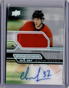 Andrei Svechnikov Premier Star Auto Patch /35 2021-22 Upper Deck Premier - Foto 1 di 2