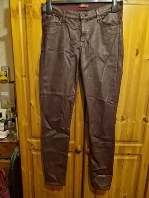 7 For All Mankind Ladies Leather Look Jeans 30 Inch Waist Very Good Condition - Image 1 of 4