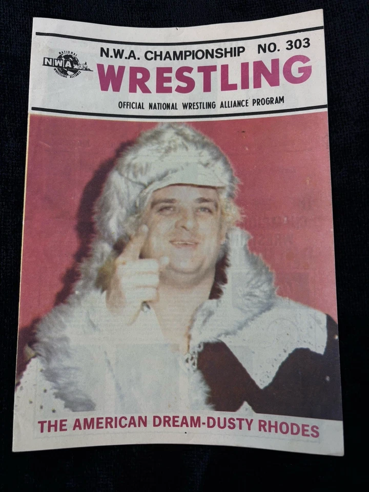 Programa de eventos de lucha libre WWF NWA Dusty Rhodes Andre The Giant Assassin Foto 1 de 4