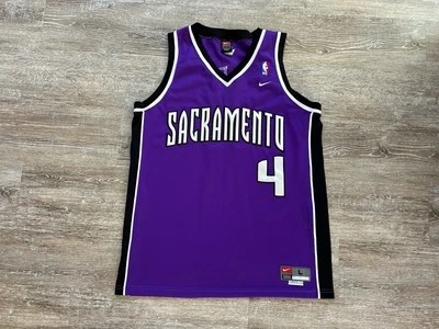 Camiseta deportiva de baloncesto de colección años 90 Nike Team Sacramento King Chris Webber cosida púrpura L Foto 1 de 4