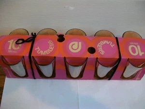 Set aus 10-1960er Vintage Jeanette schillernden Glasbechern 11,5 Unzen - Pfirsichfarbe - Bild 1 von 7