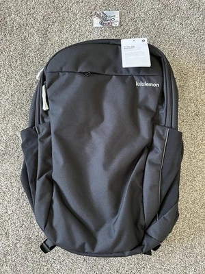 $128 New Lululemon Triple Zip Backpack 28L Black Travel Everyday Bag Unisex - Image 1 of 4