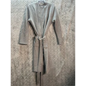 Nordstrom Lingerie Women's Medium Gray Quilted Robe Lightweight Comfy Loungewear - Picture 1 of 6