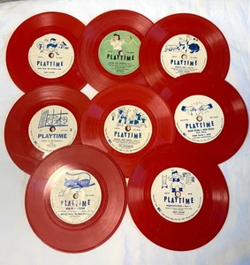 PLAYTIME Vintage CHILDREN'S 78 RPM RECORD Lot Of 8 Used - Picture 1 of 2