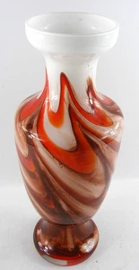 Jarrón de vidrio opalino vintage grande 15 pulgadas 38 cm arte pop años 70 excelente estado - Imagen 1 de 5