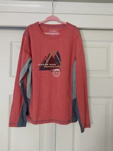 L.L. Bean Boy's "Leave No Trace" Long Sleeve T-Shirt Size 8 - Picture 1 of 4