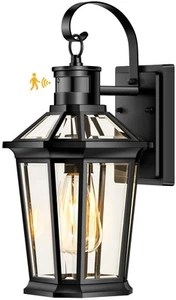 Motion Sensor Outdoor Wall Lights, Dusk to Dawn Exterior Light Fixtures Wall ... - Picture 1 of 7
