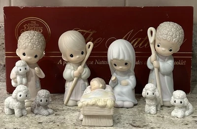 PRECIOUS MOMENTS THE NATIVITY Juego de 9 piezas con caja #10400 - 1986 Foto 1 de 4