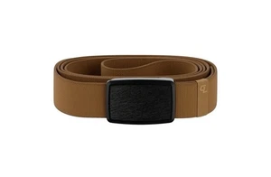 Groove Life Low Profile Mens Stretch Nylon Belt Brown w/Magnetic Aluminum Buckle - Picture 1 of 13