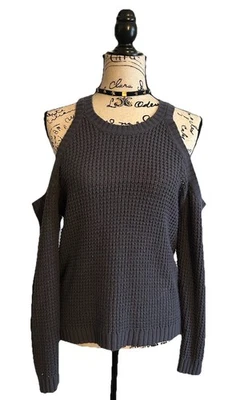 Charlotte Russe холодное плечо свитер сланец синий размер S 100% акрил - Изображение 1 из 4