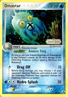 Omastar 23/92 Pokemon EX Legend Maker Stamped Holo Rare LP - Image 1 of 4
