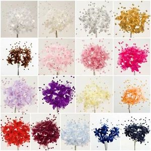 Bunch 12 Artificial Babies Breath Wedding Favour Flower Pearl Craft Spray Stems - Picture 1 of 18