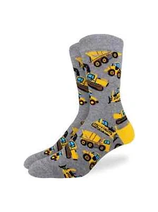 Construction Trucks Men's Crew Socks Big & Tall 13-17 Good Luck Fashion New - Picture 1 of 1