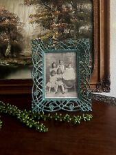 Vintage Andrea by Sadek Distressed Verdigris Ornate Tabletop Picture Frame