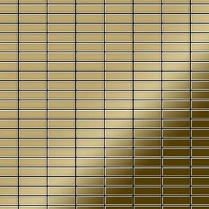 Mosaik Fliese massiv Metall Titan hochglänzend grau 1,6mm stark Cabin-Ti-GM - Picture 1 of 5