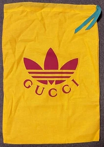 Gucci x Adidas 11.5” x 17” Inches - Yellow & Burgundy Dust Bag - Authentic - Picture 1 of 3