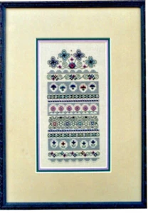 FLOWER GARDEN Embroidery Sampler Pattern by Full Circle Designs/Rainbow Gallery - Picture 1 of 2