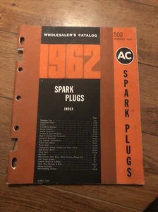 VINTAGE 1962 AC SPARK PLUGS WHOLESALERS CATALOG SERVICE MANUAL GUIDE BOOK - Picture 1 of 4
