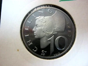 Austria 10 Schilling 1987 in Proof condition. Very rare. - Picture 1 of 2