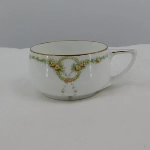 Rosenthal Donatello Briar Rose 1 7/8" Flat Cup ONLY Yellow Rose Gold Trim FLAW - Imagen 1 de 8