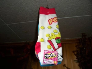 SHOPKINS GIRLS KNEE HIGH SOCKS 2 PAIRS FOR SHOE SIZE 4-10 CARTOON SOCKS FUN NEW - Picture 1 of 1