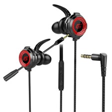 3.5mm Wired Gaming Headset w/ Mic Stereo In-ear Headphone Earbuds Phone Computer