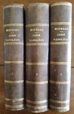 Lot 3 livres (série complète) : CODE NAPOLEON par MOURLON - 1858-1859 - Photo 1/4