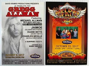 Gregg Allman Tribute/ Melvin Seals CONCERT CARD 4x6 B.B. King NYC 2017 - Picture 1 of 1