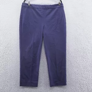 Talbots Womens Chatham Crop Pants 12 Blue Pull On Comfort High Waist NEW - Picture 1 of 16