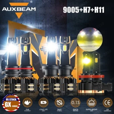 Faro LED alto/bajo blanco + amarillo niebla para Subaru Legacy 2010-2014 AUXBEAM Canbus Foto 1 de 4
