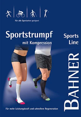 Bahner Sport Kniestrümpfe mit Kompression u. Achillessehnenschutz (18 mm Hg),308 - Bild 1 von 4