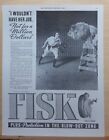 1937 magazine ad for Fisk Tires - woman lion tamer, wouldn't want her job