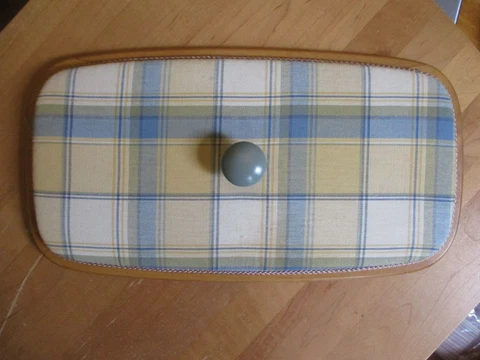 EZ Tuck Lids for Longaberger BREAD Basket CORNFLOWER PLAID Fabric LID Cover