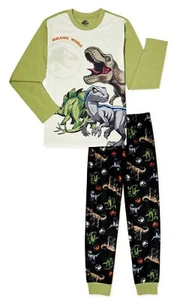 JURASSIC WORLD Pajamas Sleepwear Set w/ Fleece Pants NWT Boys Sz. 4-5 or 6-7 $32 - Picture 1 of 1