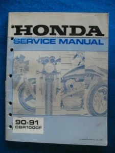 Honda 1990-1991 CBR1000F New Old Stock Original Factory Service Shop Manual P750 - Picture 1 of 2