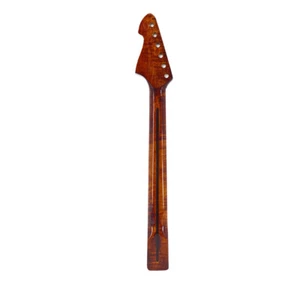 Cuello de guitarra de arce flameado 22 trastes palo de rosa punto perla cuello de guitarra traste jumbo brillante - Imagen 1 de 6