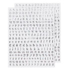 2 Sheets Letter Nail Stickers, Self-Adhesive Alphabet Nail Stickers DIY, Silver