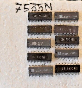 10 x EXTREM SELTENE SD 7535N Integrated Circuit NOS VINTAGE DIP16 MADE IN 70S - Bild 1 von 1