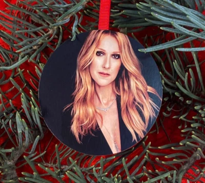 Celine Dion ADORNO DE ÁRBOL DE NAVIDAD Bolsa de regalos Stocking Stuffer Foto 1 de 4