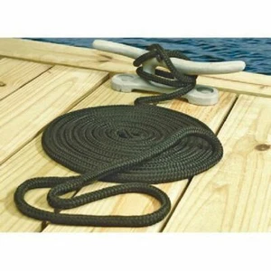 Invincible Marine Double Braid Dock Line 100%Nylon 1/2" X 25' 12" eye Black Gold - Imagen 1 de 5