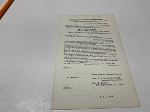 CIVIL WAR FREEDMAN’S BUREAU CHARLESTON ORDER GENERAL OO HOWARD 1867 FUNDS - Picture 1 of 9