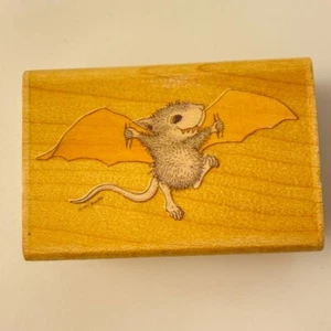 Bat Mouse 02 Monica~House Mouse~Halloween~Rubber Stamp~Stampabilities HMER1010 - Picture 1 of 7