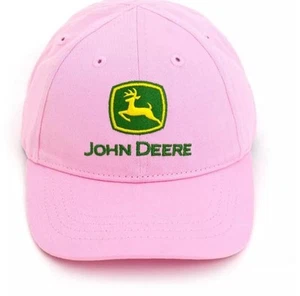 NEW KIDS GIRLS YOUTH PINK JOHN DEERE TWILL HAT ONE SIZE 5 TO 10 YEARS OLD - Picture 1 of 1